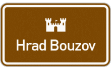 Dopravní značka „Návěst pro kulturní nebo turistický cíl“. Informuje o významném kulturním nebo turistickém cíli nebo oblasti. Na značce lze užít vhodný symbol nebo siluetu konkrétního cíle. TestImage